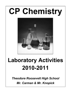CP Chemistry Lab Activities complete packet 2010-2011