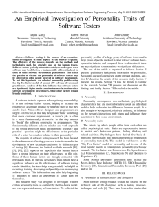 An Empirical Investigation of Personality Traits of Software Testers