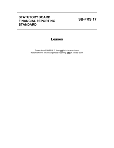 SB-FRS 17 Leases - Accounting Standards for Statutory Boards