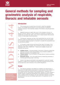 General methods for sampling and gravimetric analysis of