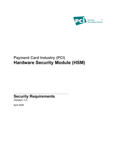 PCI Hardware Security Module (HSM)