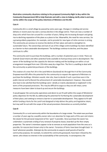 Community situation illustrations for policy on new community right