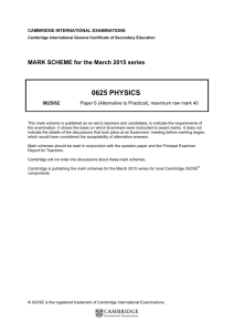 0625 physics - Past Papers | GCE Guide