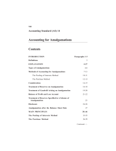 Accounting for Amalgamations