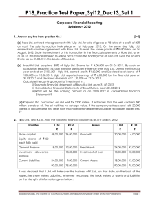 Paper 18 - The Institute of Cost Accountants of India