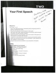 Your First Speech