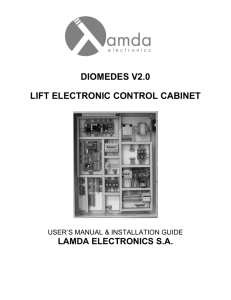 DIOMEDES V2.0 LIFT ELECTRONIC CONTROL CABINET