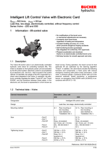Intelligent Lift Control Valve with Electronic Card