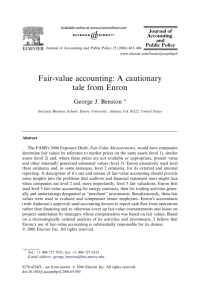 Fair-value accounting: A cautionary tale from Enron