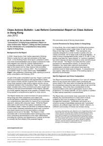Class Actions Bulletin - Law Reform Commission