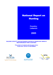 National Hunting Report - Lebanon