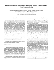 Superscalar Processor Performance Enhancement through Reliable