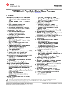 TMS320C6455 Fixed-Point Digital Signal Processor (Rev. M)