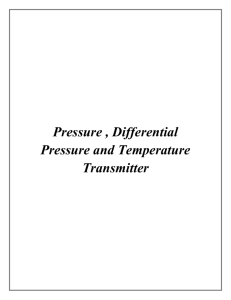 Pressure , Differential Pressure and Temperature Transmitter