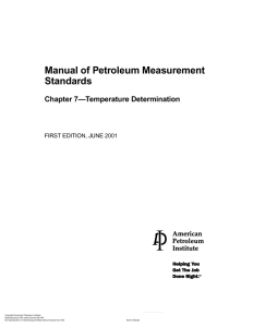 Manual of Petroleum Measurement Standards Chapter 7