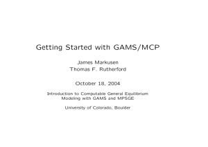 Getting Started with GAMS/MCP
