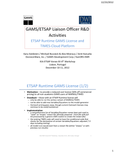 ETSAP Runtime GAMS License and TIMES-Cloud Platform - iea