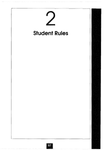 Student Rules, Policies and Procedures