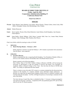 04-26-13 Cal Poly Corporation Board of Directors Meeting Minutes