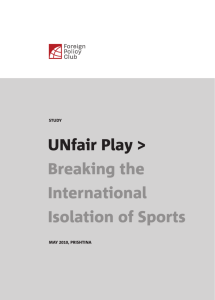 UNfair Play > Breaking the International Isolation of Sports