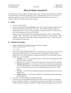 Place & Route Tutorial #1 - Department of Electrical and Computer