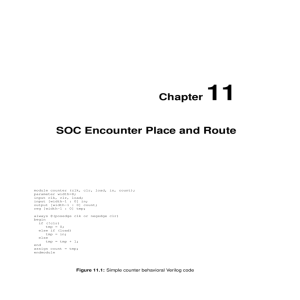 Chapter 11 SOC Encounter Place and Route