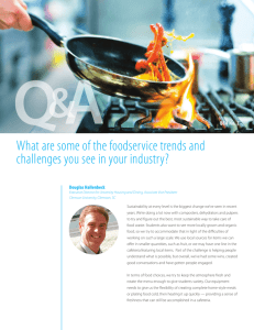 Foodservice Trends and Challenges