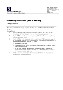 Debt Policy at UST Inc. (HBS # 200-069)