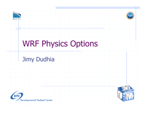 WRF Physics Options