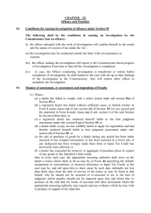 CHAPTER – IX Offence and Penalties 62. Conditions for causing
