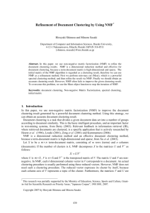 Refinement of Document Clustering by Using NMF