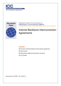 Internet Backbone Interconnection Agreements