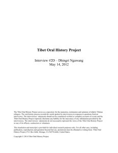 Dhingri Ngawang - Tibet Oral History Project