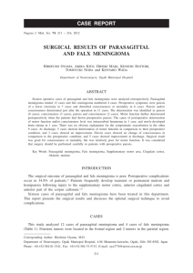 SURGICAL RESULTS OF PARASAGITTAL AND FALX MENINGIOMA