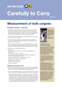 Measurement of bulk cargoes - draught surveys