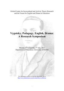 Vygotsky, Pedagogy, English, Drama
