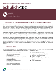 careers in operations management & information systems