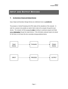 INPUT AND OUTPUT DEVICES