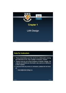 Chapter 1 LAN Design