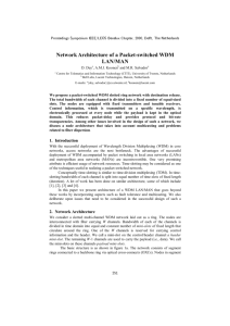 Network Architecture of a Packet-switched WDM LAN/MAN