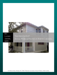 Social Work & Politics in North Carolina