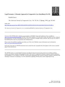 Legal Formants: A Dynamic Approach to Comparative Law