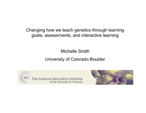 Changing how we teach genetics through learning goals