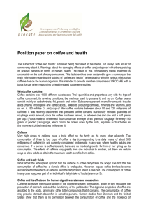 Position paper on coffee and health