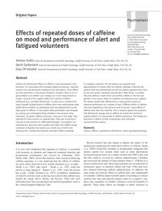 Effects of repeated doses of caffeine on mood and performance of