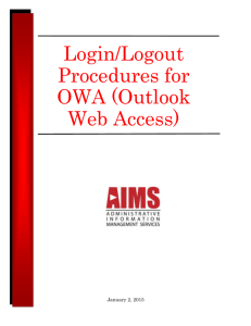 Log In/Log Out Procedures for OWA (Outlook Web Access)