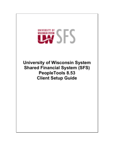 University of Wisconsin System Shared Financial System (SFS