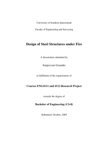 Design of Steel Structures under Fire - USQ ePrints