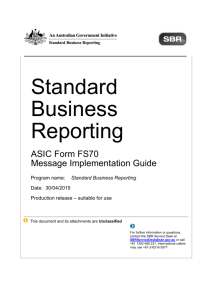 ASIC FS70 MIG - Standard Business Reporting