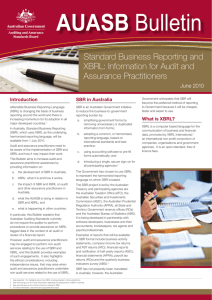 Standard Business Reporting and XBRL
